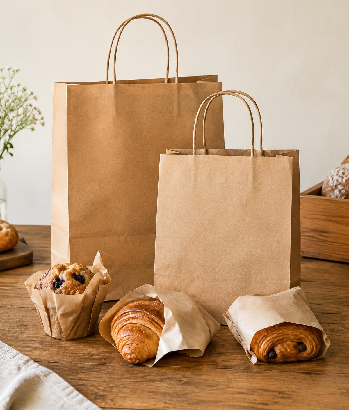 Papiertragetaschen aus Kraftpapier